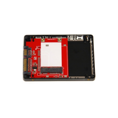 StarTech.com 2.5in SATA to Mini SATA SSD Adapter Enclosure - Mini PCIe ssd Adapter - SATA to mSATA - Mini PCIe SATA (SAT2MSAT25) - Storage enclosure - 2.5" - 1 Channel - SATA - silver - for P / N: BRACKET125PT, BRACKET125PTP, BRACKET425F, SATERASER4, SATSASDUPE11, SU2DUPERA11 - 2