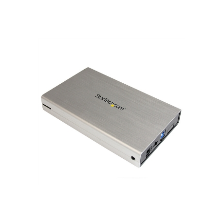 StarTech.com 3.5in Silver Aluminum USB 3.0 External SATA III SSD  /  HDD Enclosure with UASP - Portable USB 3 3.5" SATA Hard Drive Enclosure (S3510SMU33) - Storage enclosure - 3.5" - SATA 6Gb / s - USB 3.0 - silver - for P / N: SVA12M2NEUA, SVA12M5NA, USBDUP15, USBDUPE115, USBDUPE17 - 2