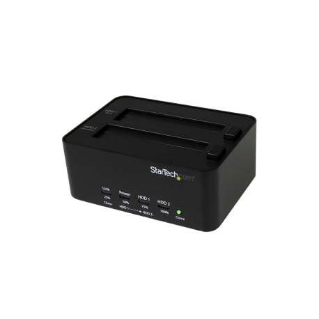 StarTech.com Dual Bay USB 3.0 Duplicator and Eraser Dock for 2.5" & 3.5" SATA SSD HDD - 1:1 Standalone Cloner & Wiper Docking Station (SATDOCK2REU3) - Hard drive duplicator - 2 bays (SATA-300) - for P / N: SVA12M5NA - 5
