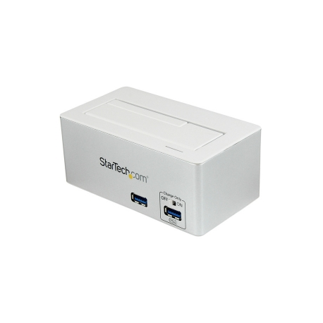 StarTech.com USB 3.0 SATA HDD Docking Station w /  Fast Charge USB Hub & UASP - Storage controller - 2.5", 3.5" - SATA 6Gb / s - USB 3.0 - white & silver - for P / N: SVA12M5NA, USBDUP15, USBDUPE115, USBDUPE17 - 3