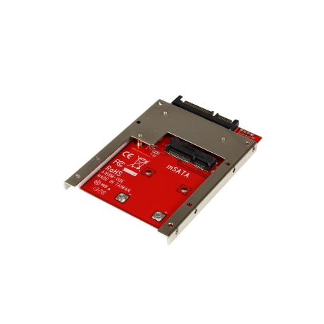 StarTech.com mSATA SSD to 2.5in SATA Adapter Converter - mSATA to SATA Adapter for 2.5in bay with Open Frame Bracket and 7mm Drive Height (SAT32MSAT257) - Storage controller - 1 Channel - SATA 6Gb / s - SATA 6Gb / s - for P / N: BRACKET125PT, BRACKET125PTP, SATERASER4, SDOCK1EU3P2, SDOCK4U313, USB31C2SAT3 - 1