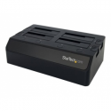 StarTech.com 4 Bay USB 3.0 (5 Gbps) Hard Drive Docking Station w /  UASP for 2.5" & 3.5" SATA SSD HDD - Multiple External Hard Drive Cloner /  Copier Dock (SDOCK4U33) - Storage enclosure - 4 bays (SATA-600) - for P / N: SVA12DN4NEUA