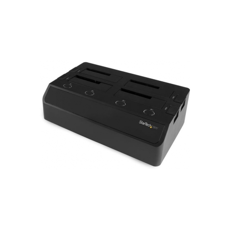 StarTech.com 4 Bay USB 3.0 (5 Gbps) Hard Drive Docking Station w /  UASP for 2.5" & 3.5" SATA SSD HDD - Multiple External Hard Drive Cloner /  Copier Dock (SDOCK4U33) - Storage enclosure - 4 bays (SATA-600) - for P / N: SVA12DN4NEUA - 1