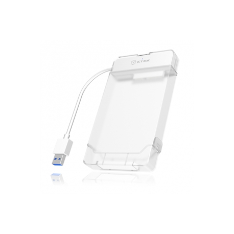 RaidSonic ICY BOX IB-AC703-U3 - Storage enclosure with data indicator, power indicator, EasySwap Mechanism - 2.5" - SATA 6Gb / s - USB 3.0 - white - 0